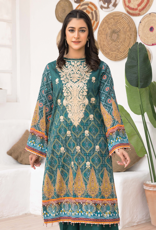 Chunri Unstitched Lawn 2Pcs - Jotey