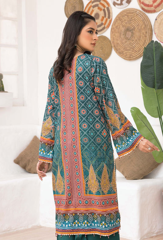 Chunri Unstitched Lawn 2Pcs - Jotey