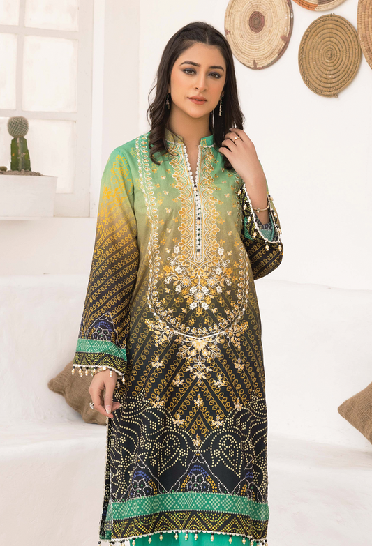 Chunri Unstitched Lawn 2Pcs - Jotey