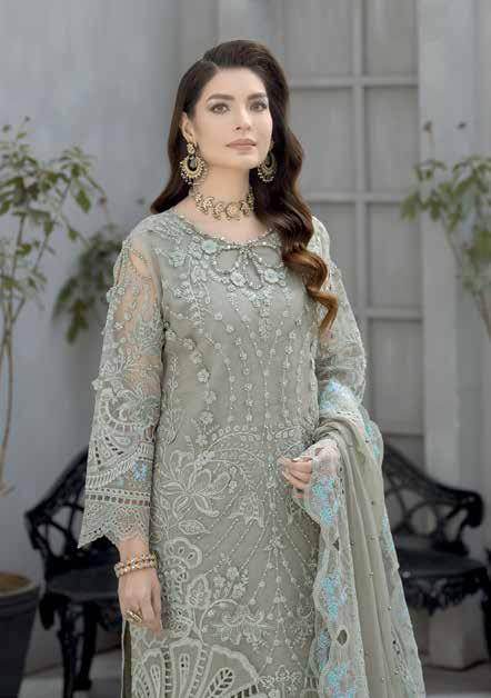 Ciera By Noors Luxury Embroidered Semi Stitched 3Pcs - Jotey