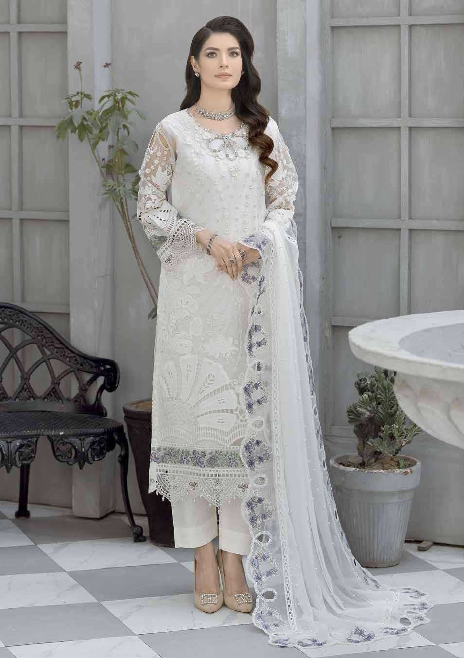 Ciera By Noors Luxury Embroidered Semi Stitched 3Pcs - Jotey