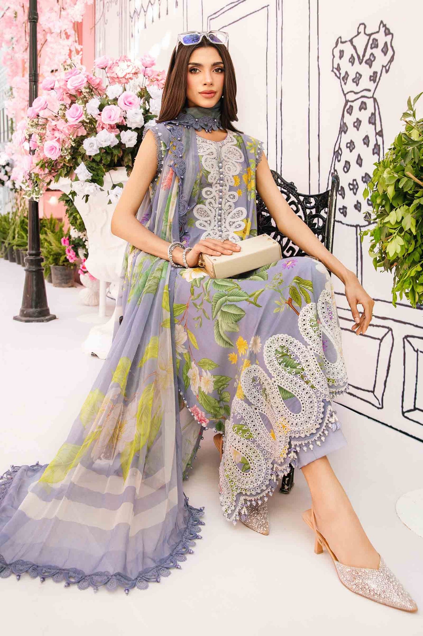 M. Prints By Maria B. Lawn Vol-26 Printed Unstitched 3pcs