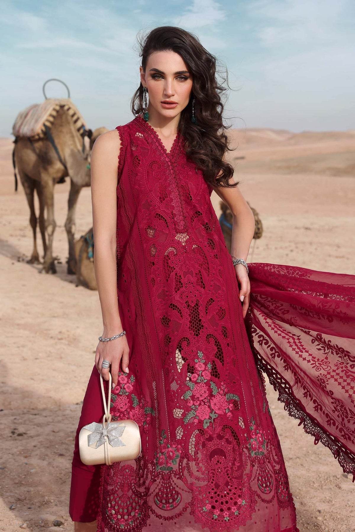 Maria B. Lawn Vol-25 Embroidered Unstitched 3pcs - Jotey