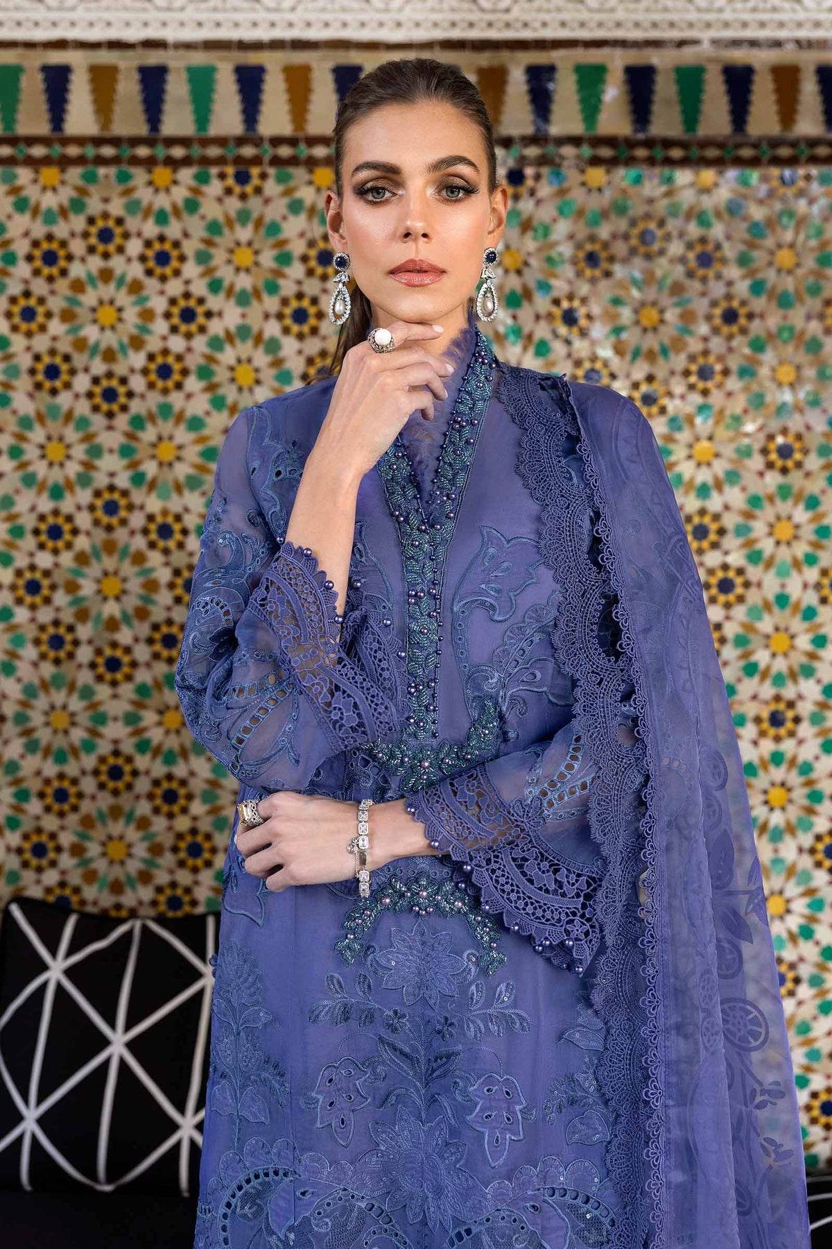 Maria B. Lawn Vol-25 Embroidered Unstitched 3pcs - Jotey