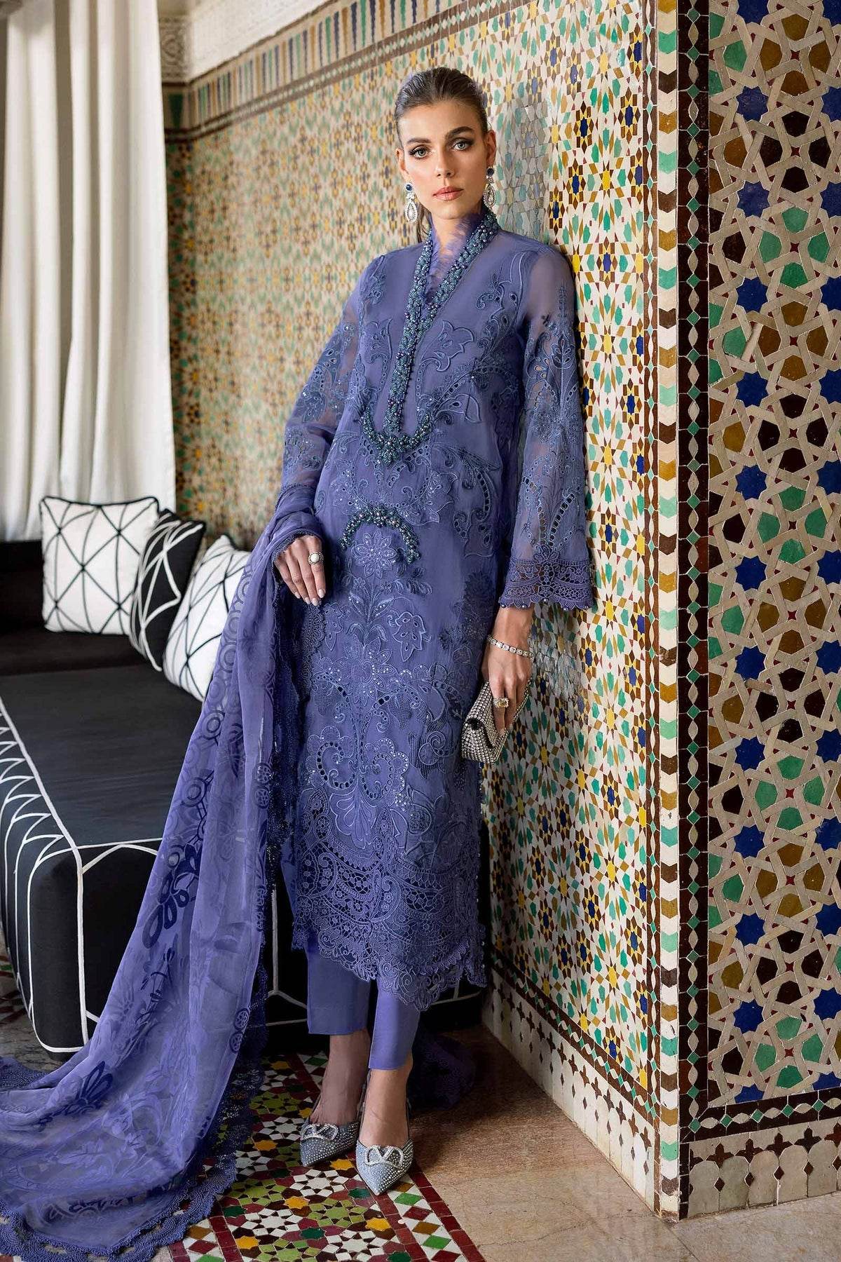 Maria B. Lawn Vol-25 Embroidered Unstitched 3pcs - Jotey