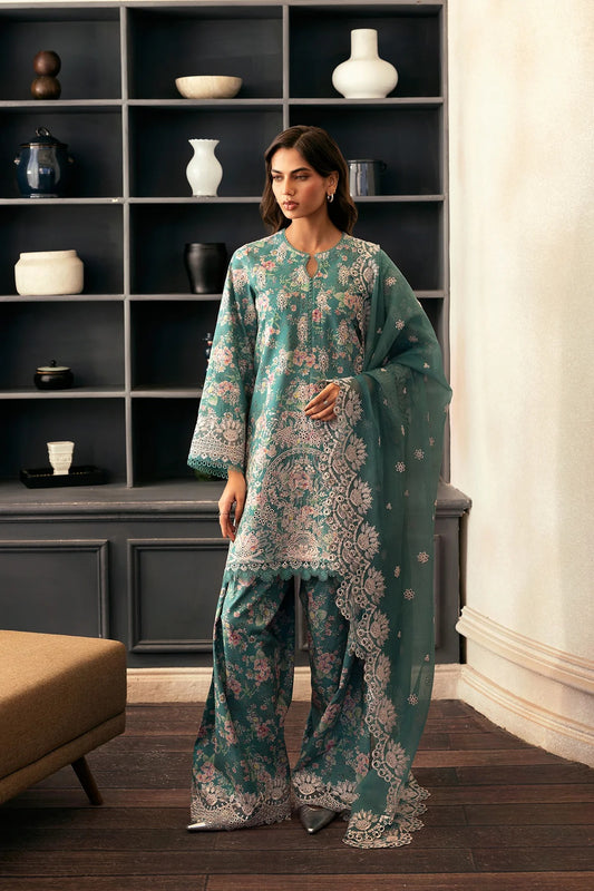 AFROZEH Day Break Embroidered Printed Lawn Unstitched 3pcs