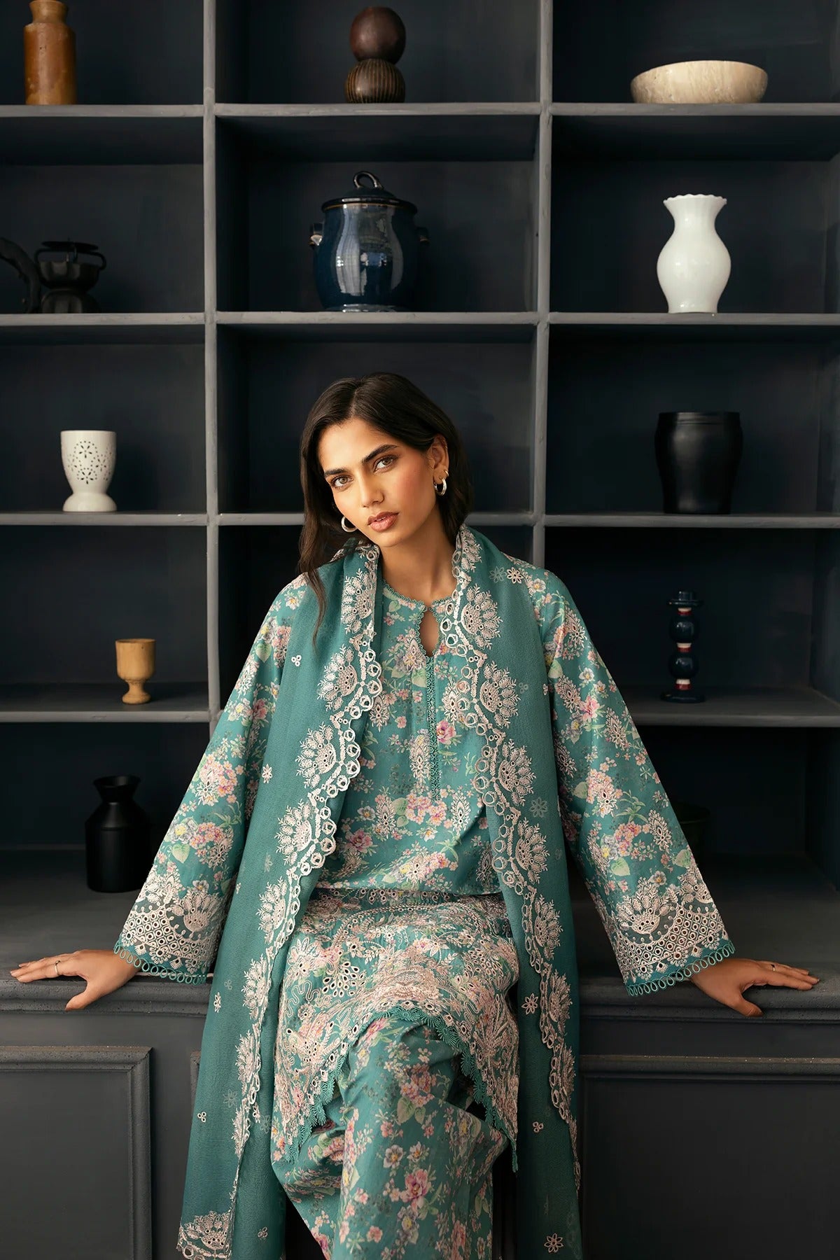 AFROZEH Day Break Embroidered Printed Lawn Unstitched 3pcs