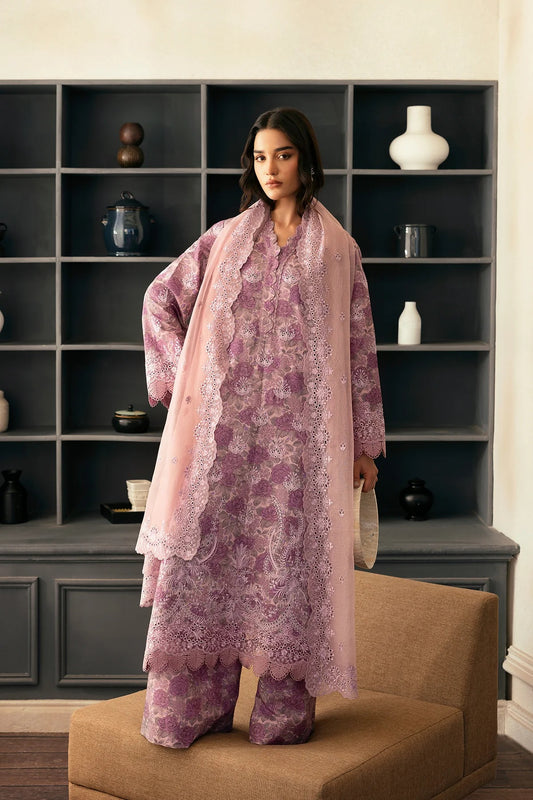 AFROZEH Day Break Embroidered Printed Lawn Unstitched 3pcs