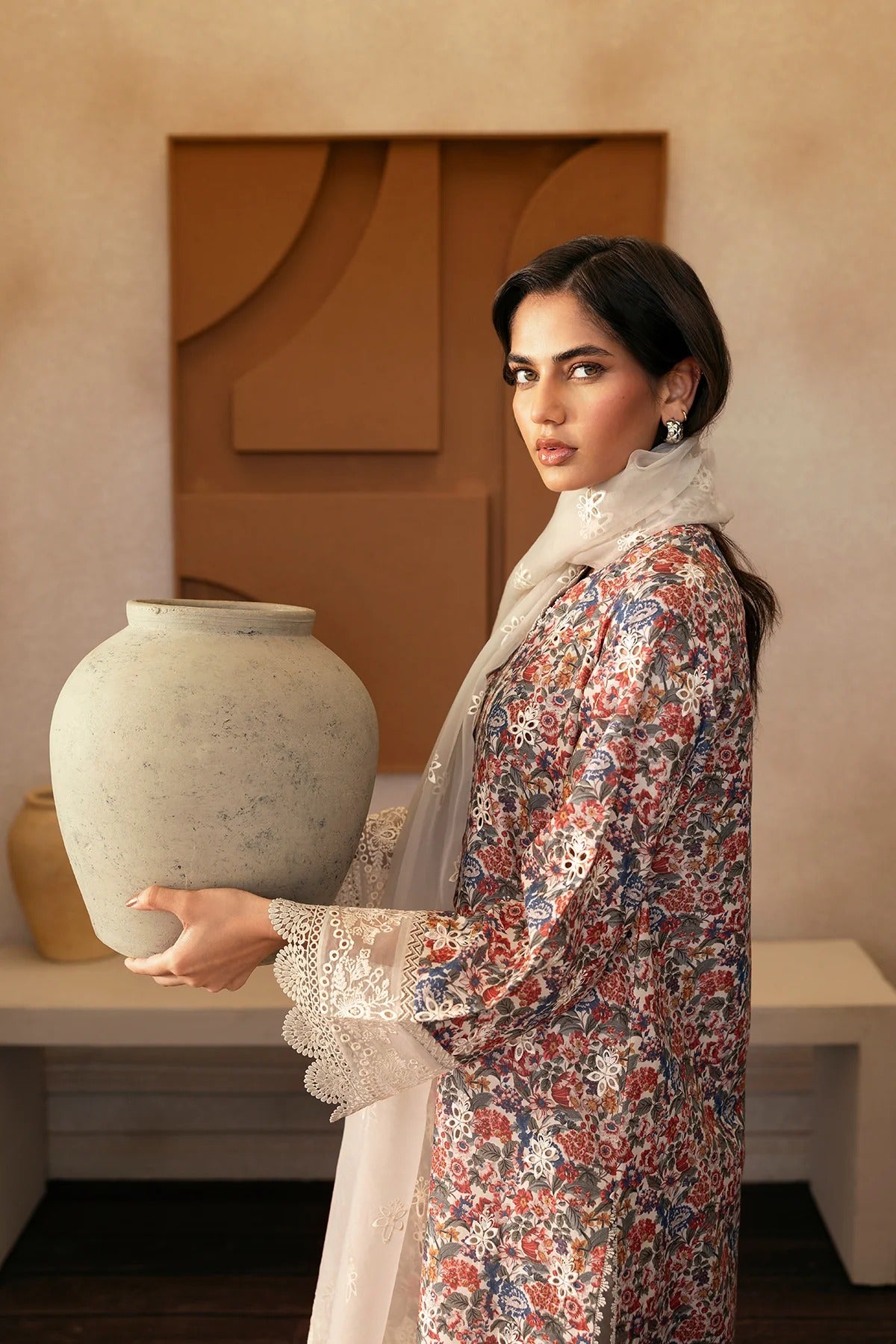 AFROZEH Day Break Embroidered Printed Lawn Unstitched 3pcs