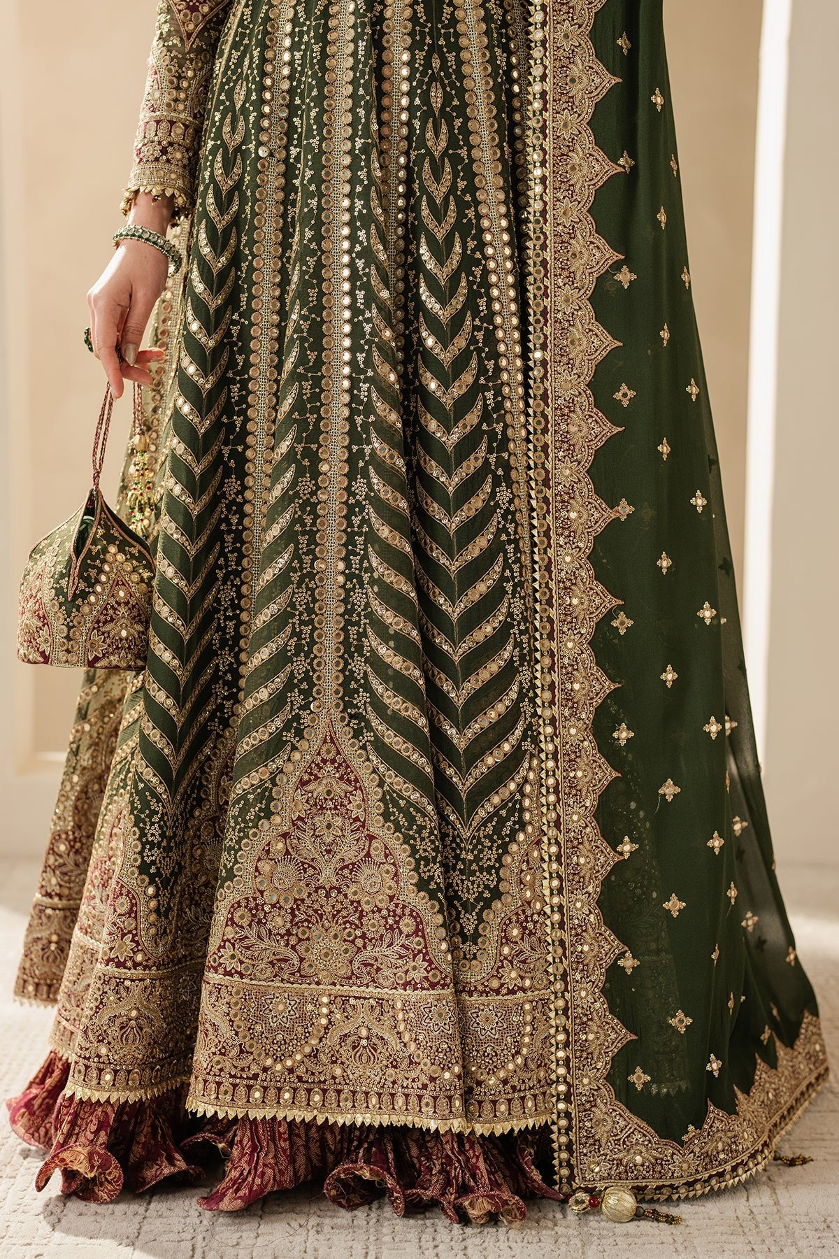 JAZMIN Wedding Formals Embroidered Chiffon Unstitched 3pcs
