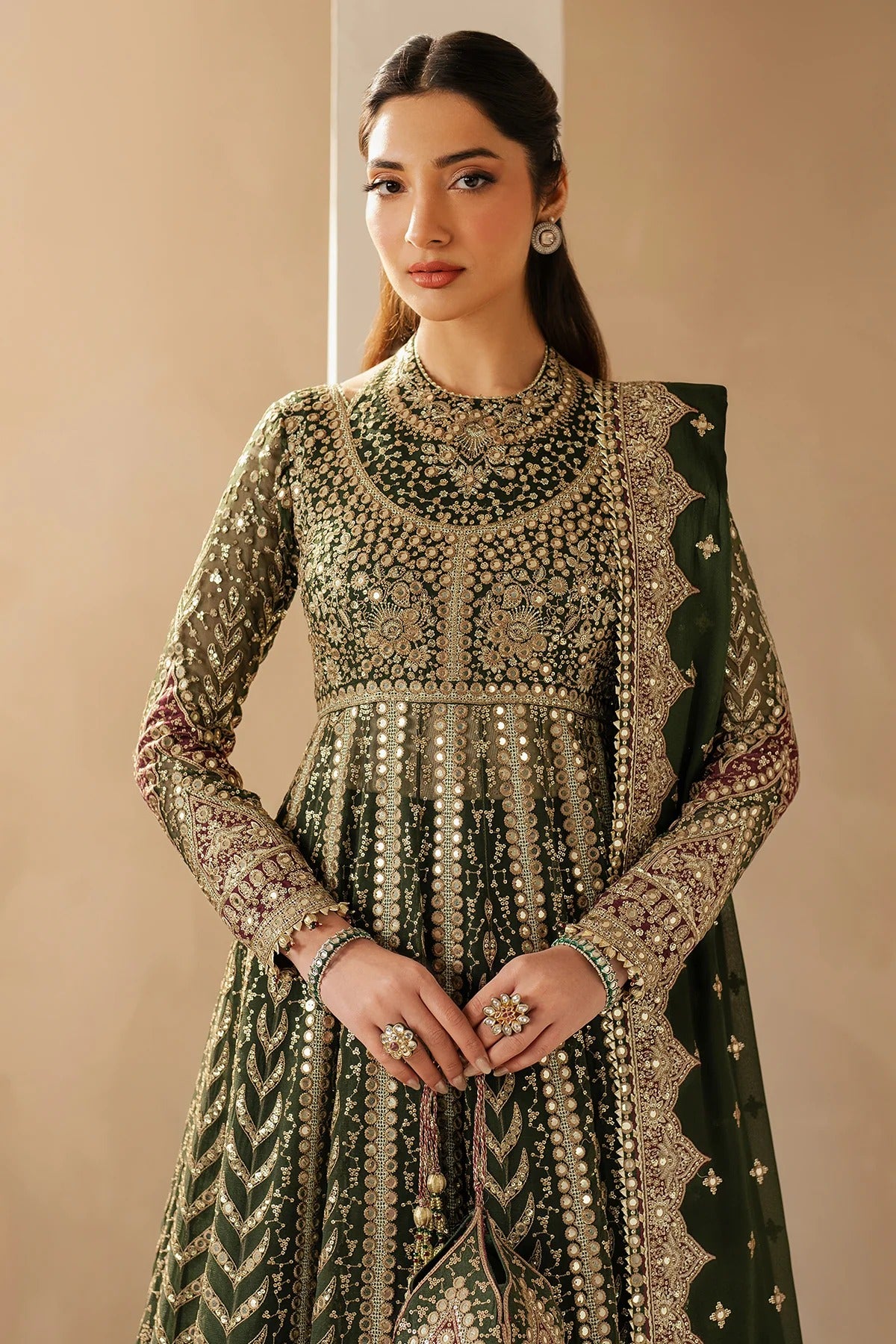 JAZMIN Wedding Formals Embroidered Chiffon Unstitched 3pcs