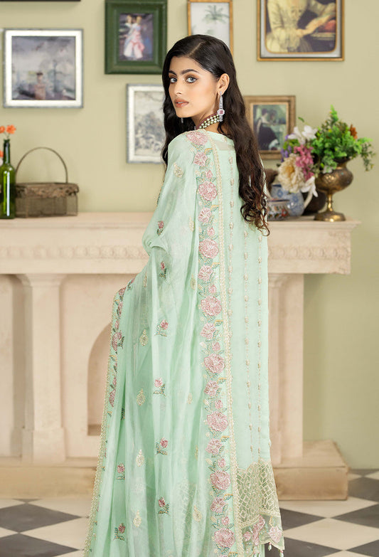 Ameerah Embroidered Mamberg Chiffon Semi-Stitched 3pcs