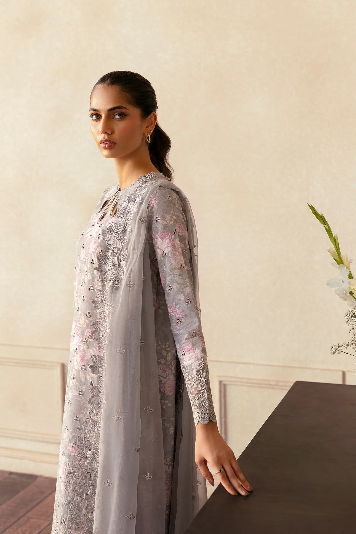 AFROZEH Day Break Embroidered Printed Lawn Unstitched 3pcs