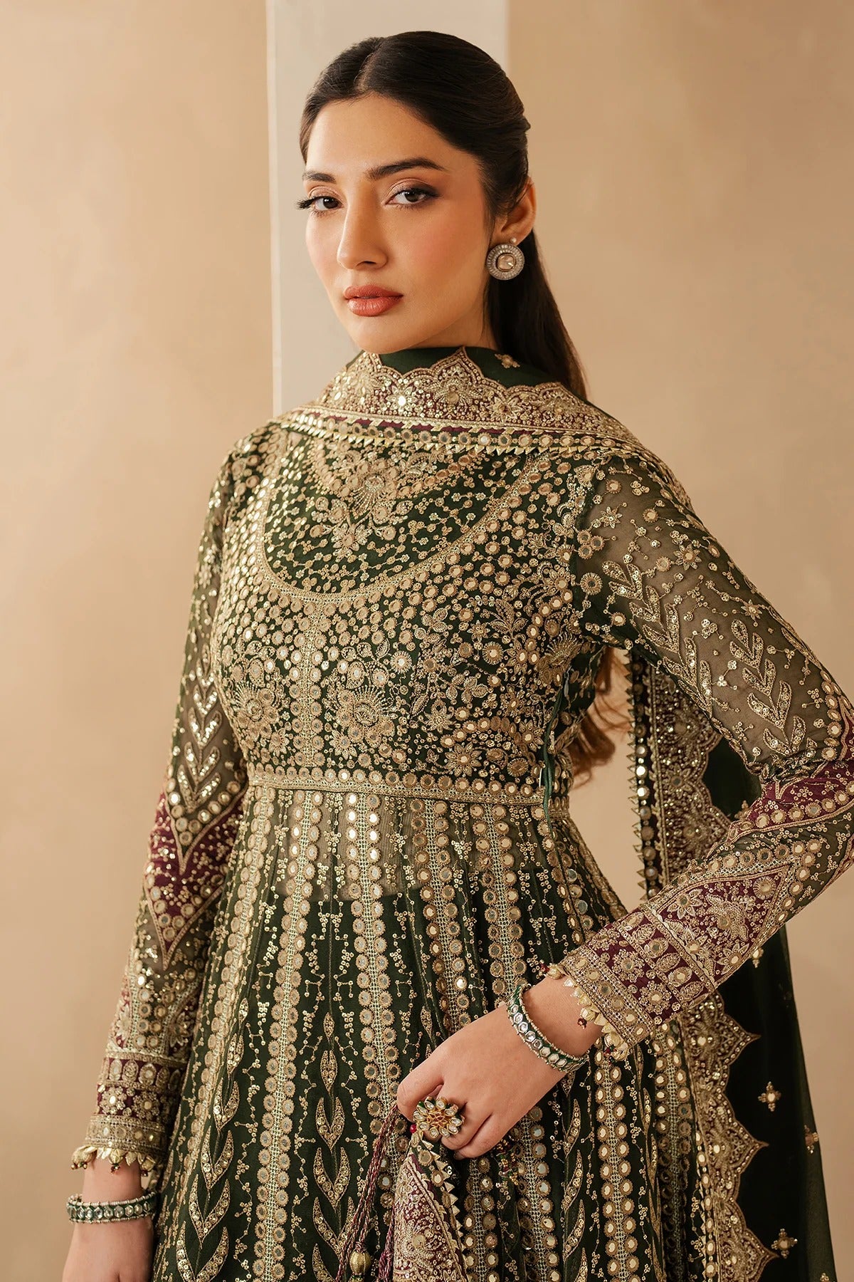 JAZMIN Wedding Formals Embroidered Chiffon Unstitched 3pcs