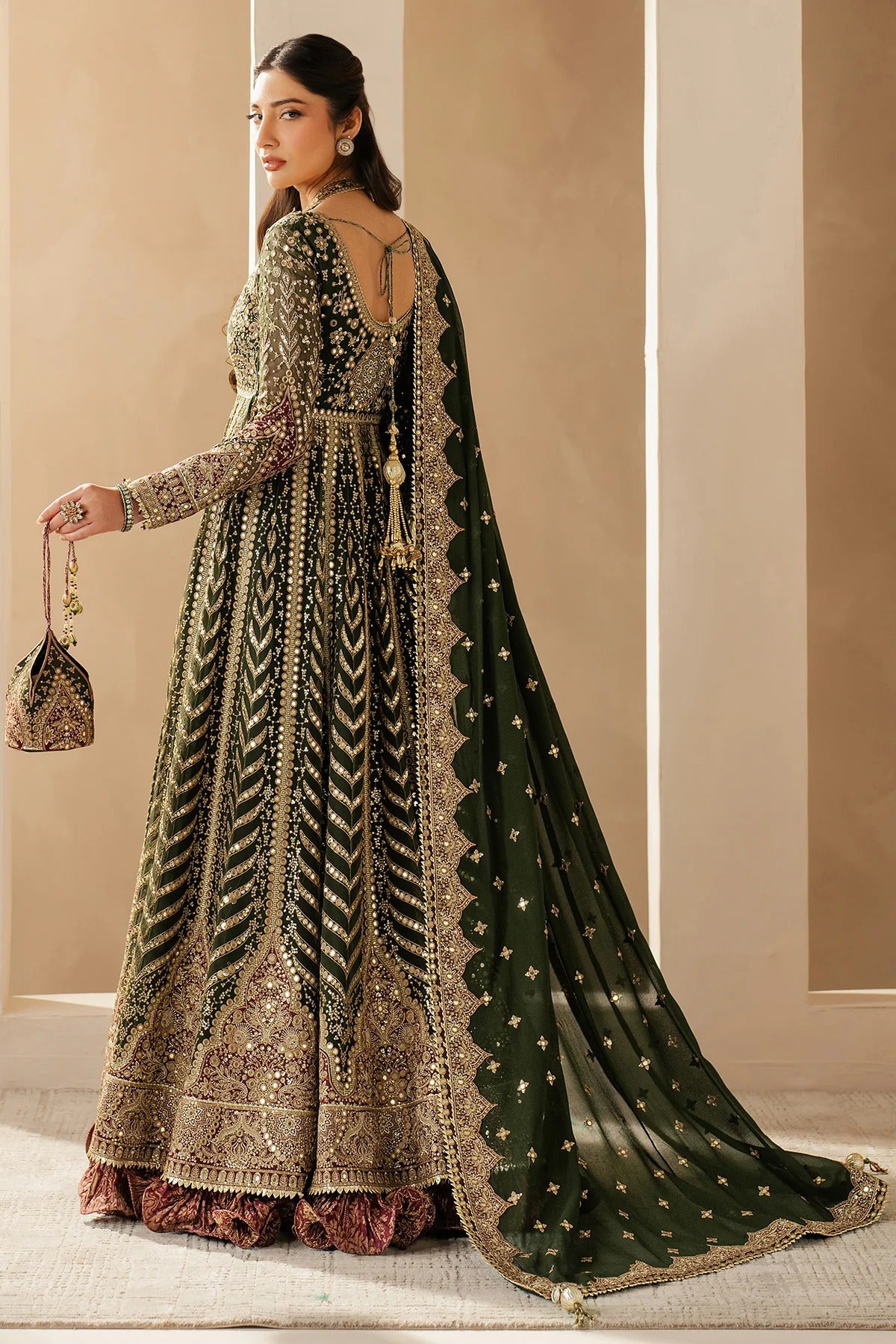 JAZMIN Wedding Formals Embroidered Chiffon Unstitched 3pcs