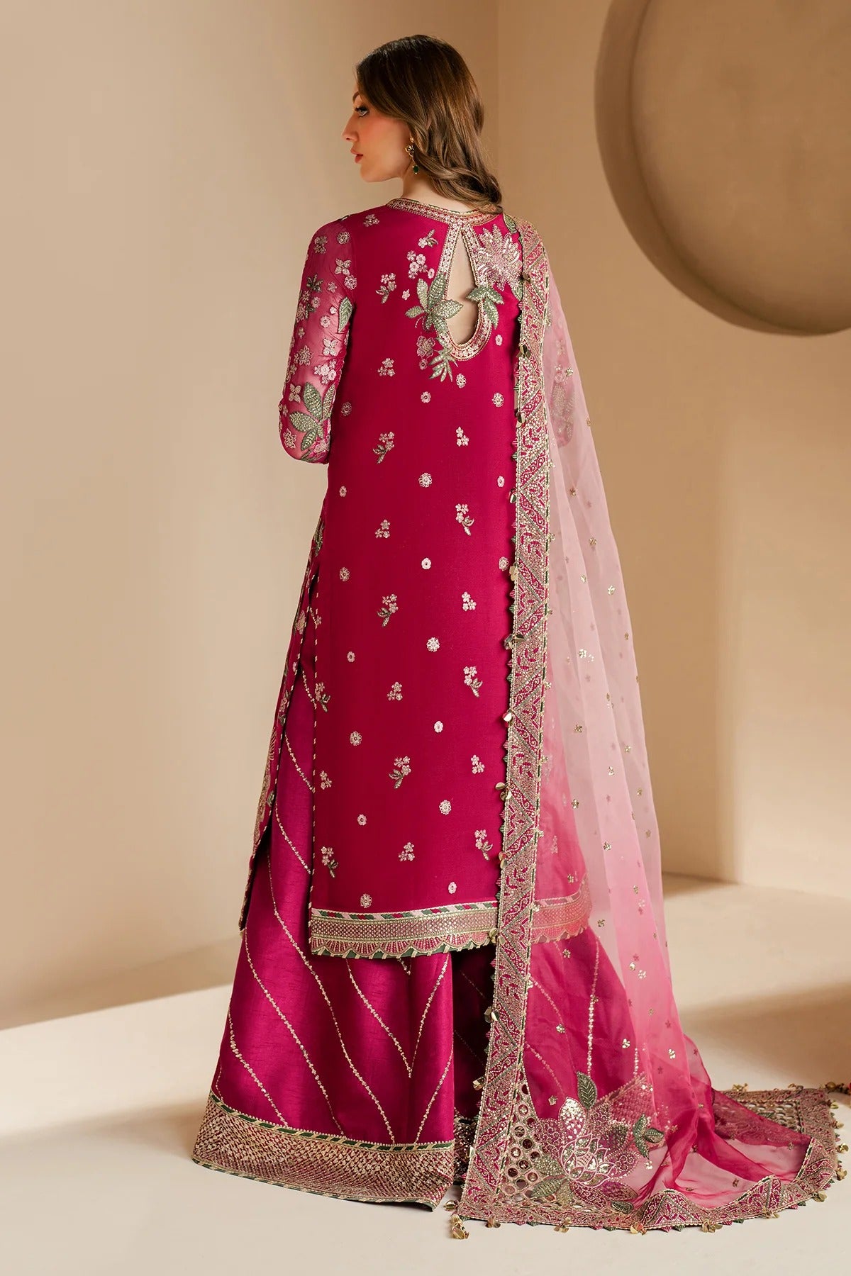 JAZMIN Wedding Formals Embroidered Chiffon Unstitched 3pcs