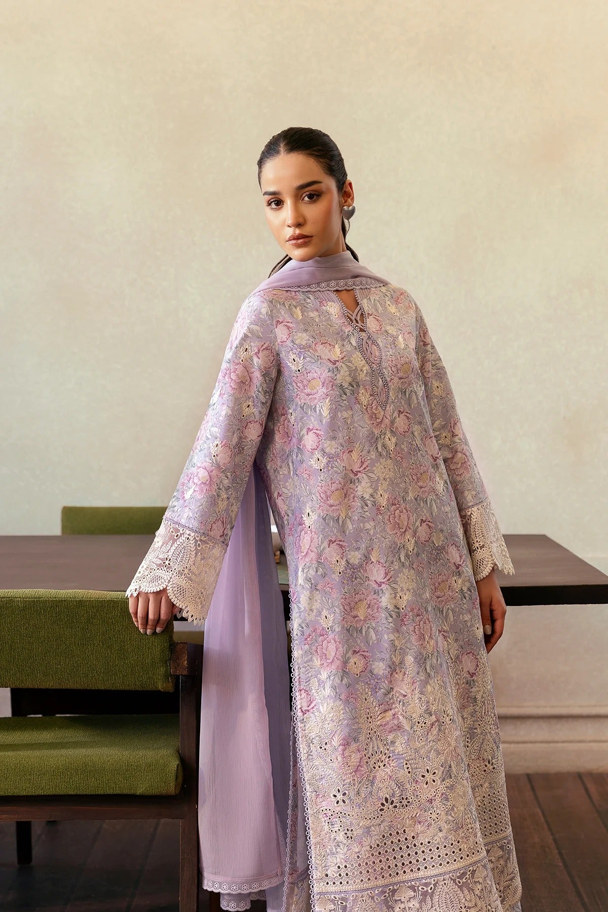 AFROZEH Day Break Embroidered Printed Lawn Unstitched 3pcs