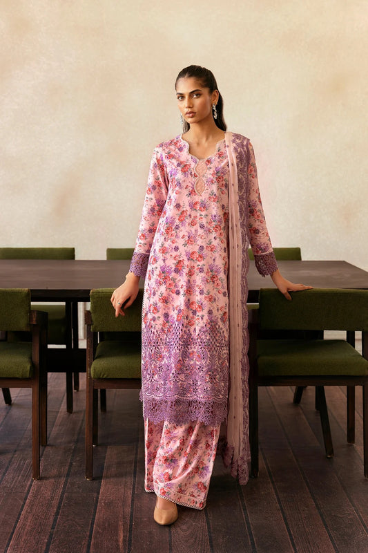 AFROZEH Day Break Embroidered Printed Lawn Unstitched 3pcs