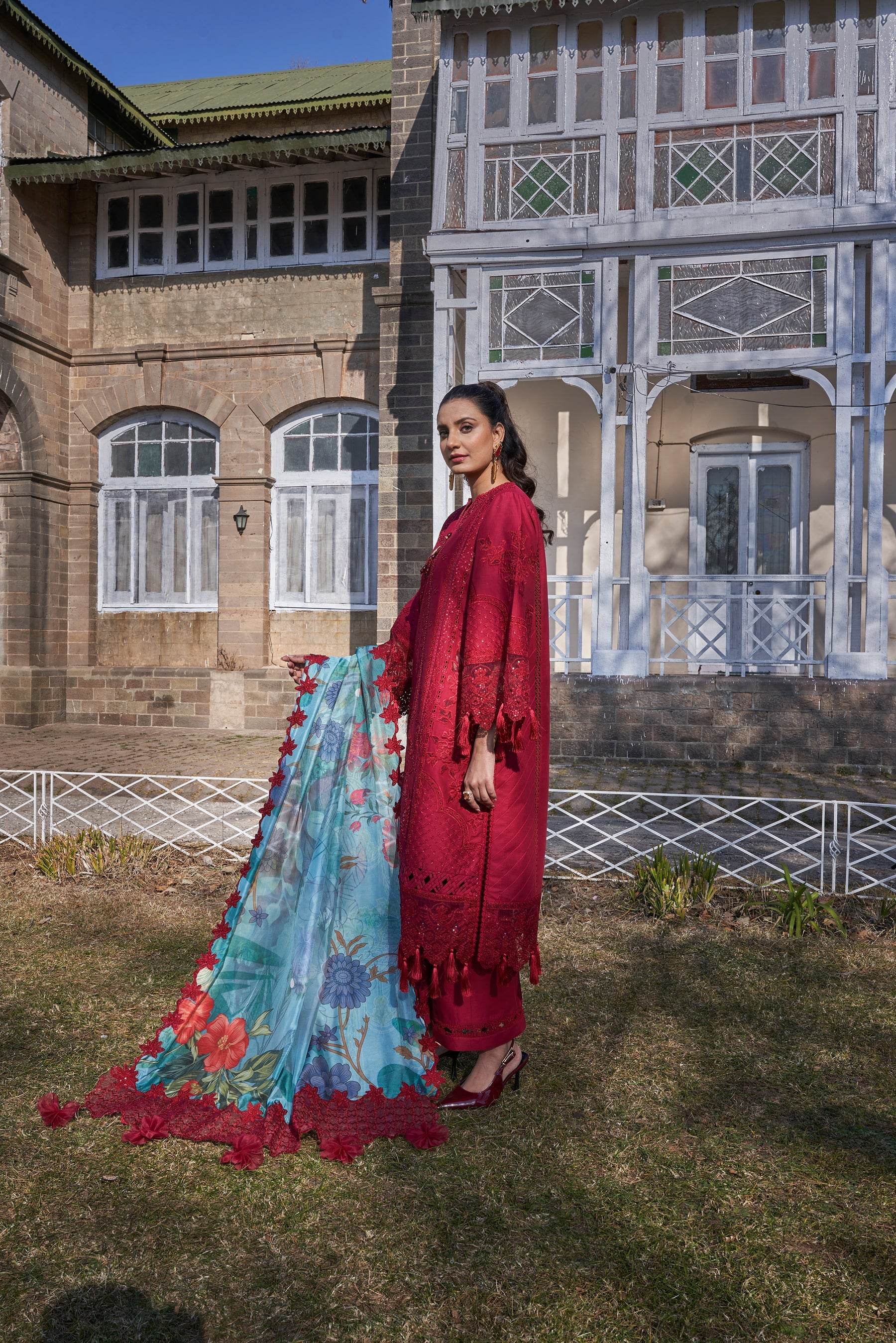 Atiya Irfan Preet Embroidered Unstitched Lawn 3pcs - Jotey