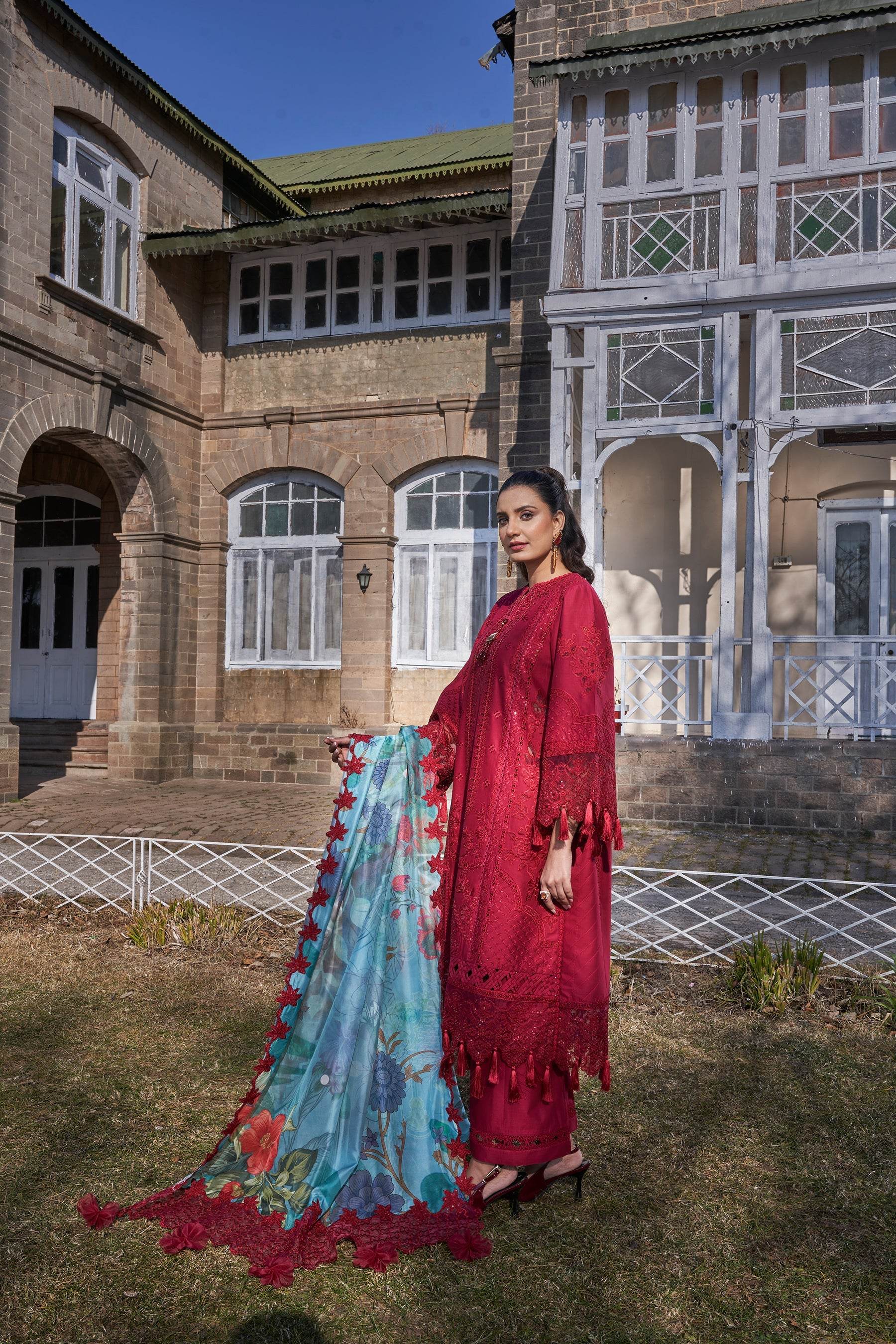 Atiya Irfan Preet Embroidered Unstitched Lawn 3pcs - Jotey