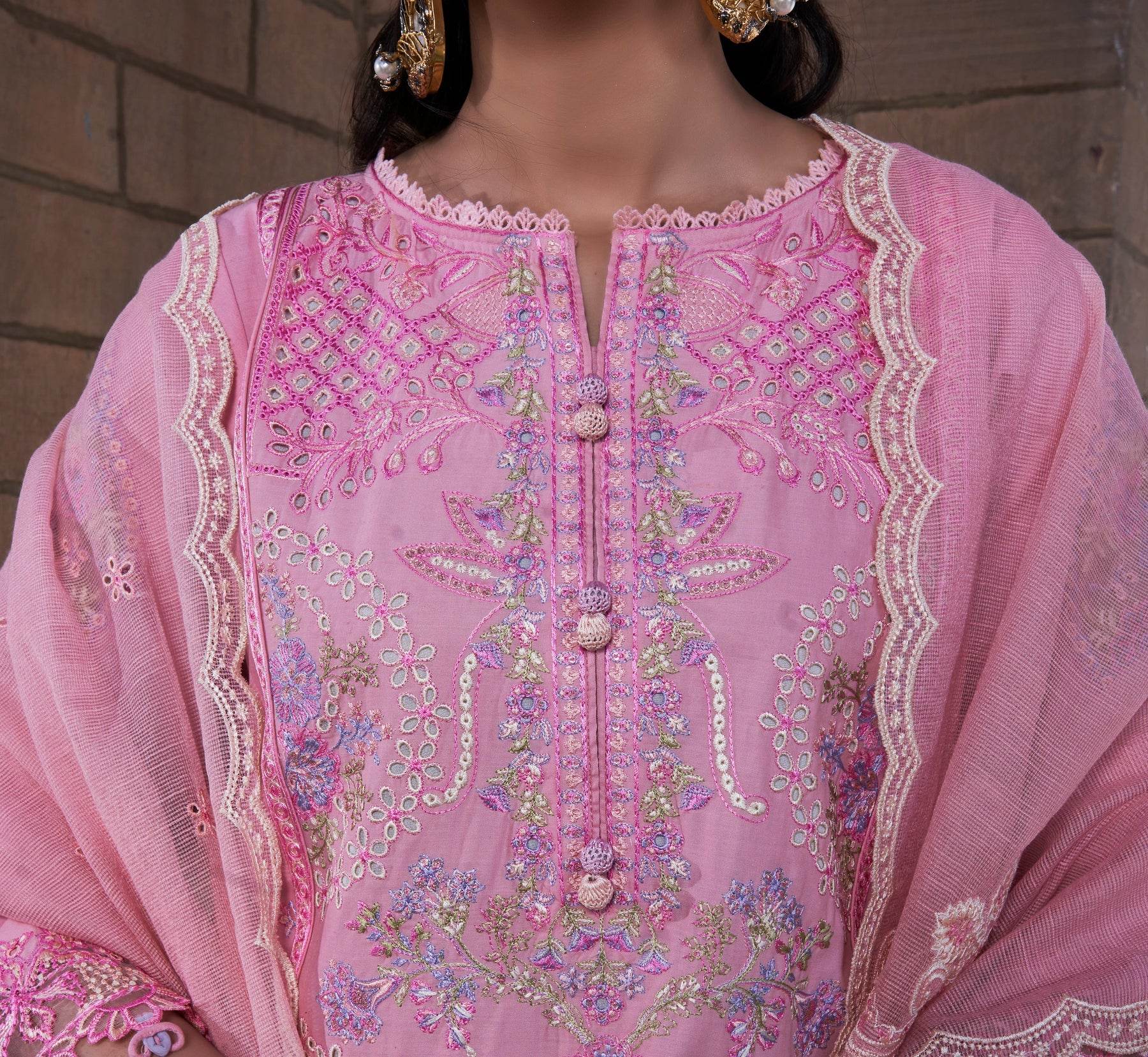 Atiya Irfan Preet Embroidered Unstitched Lawn 3pcs - Jotey