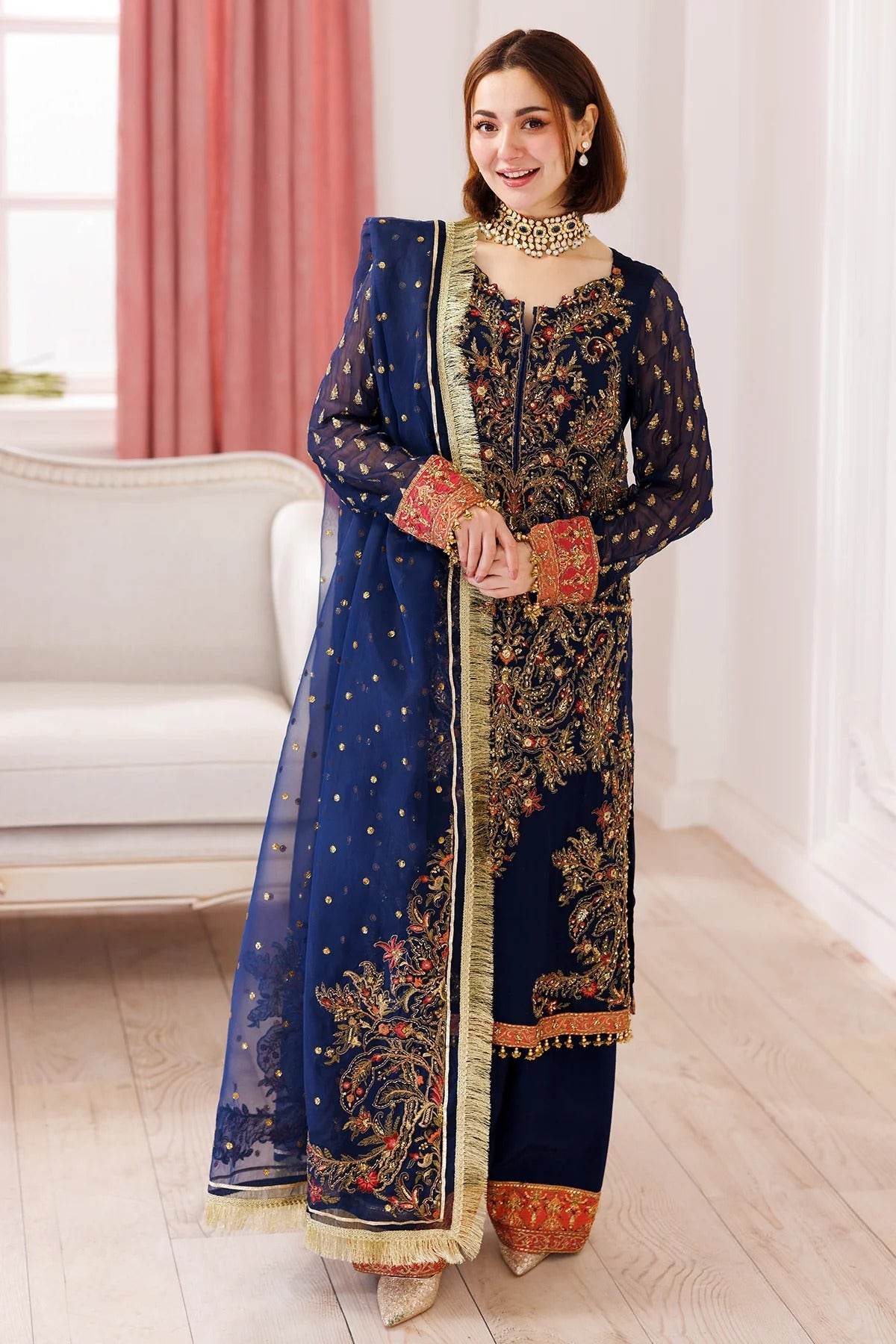 Charizma Dastan-E-Jashan Premium Chiffon Unstitched 4pcs - Jotey