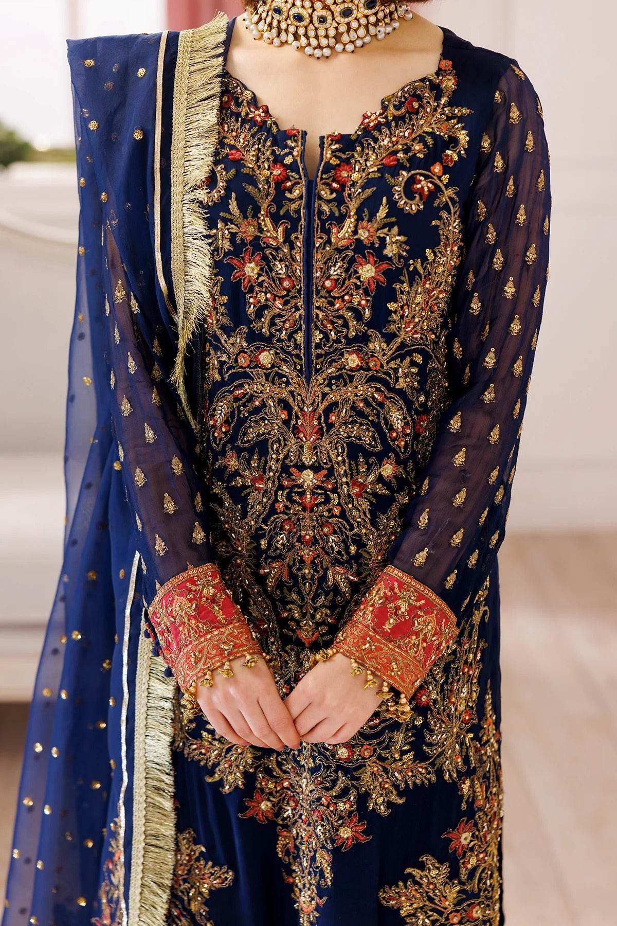 Charizma Dastan-E-Jashan Premium Chiffon Unstitched 4pcs - Jotey