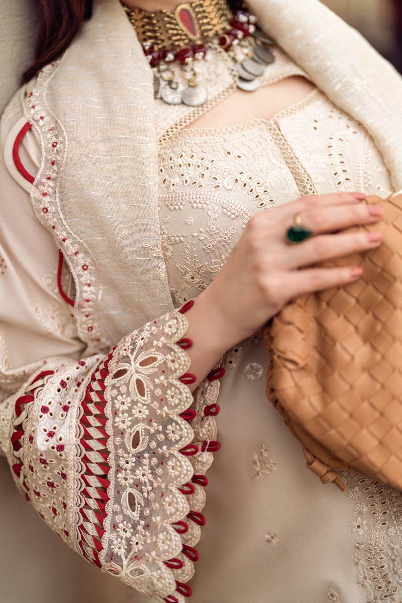 Qalamkar Sahil Embroidered Luxury Lawn 3pcs - Jotey