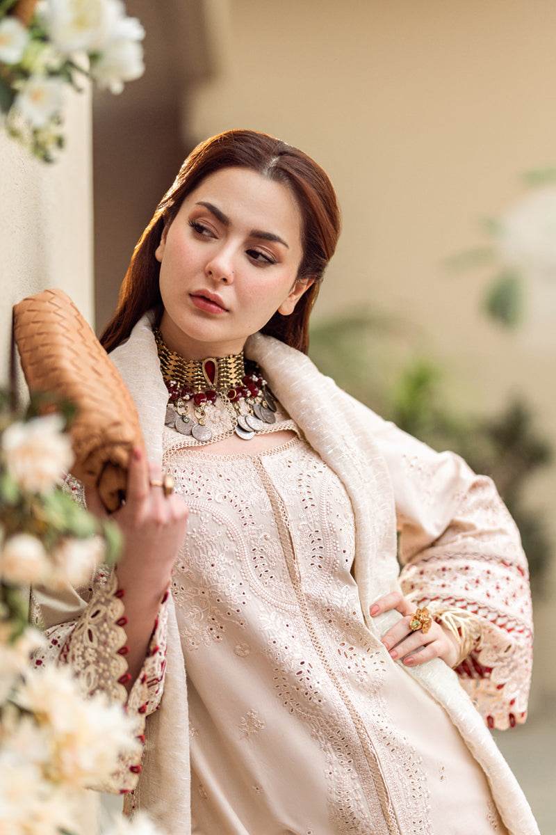 Qalamkar Sahil Embroidered Luxury Lawn 3pcs - Jotey