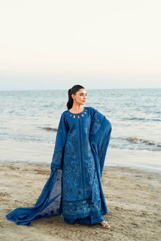 Florent Luxury Lawn Eid Edit's Embroidered Unstitched 3pcs - Jotey