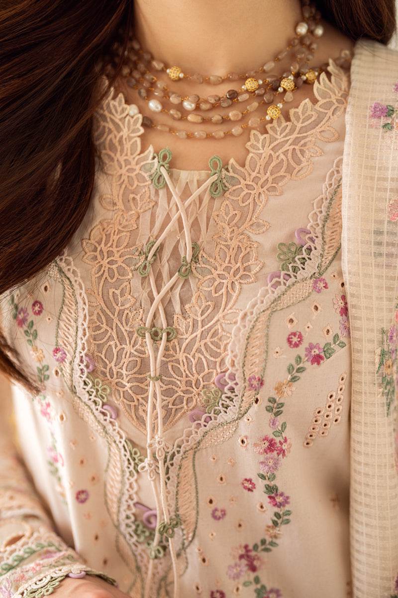 Qalamkar Sahil Embroidered Luxury Lawn 3pcs - Jotey