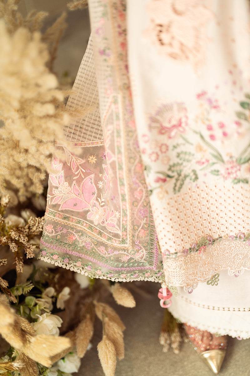 Qalamkar Sahil Embroidered Luxury Lawn 3pcs - Jotey