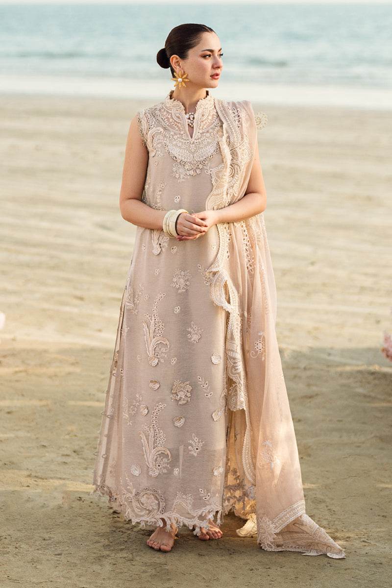 Qalamkar Sahil Embroidered Luxury Lawn 3pcs - Jotey