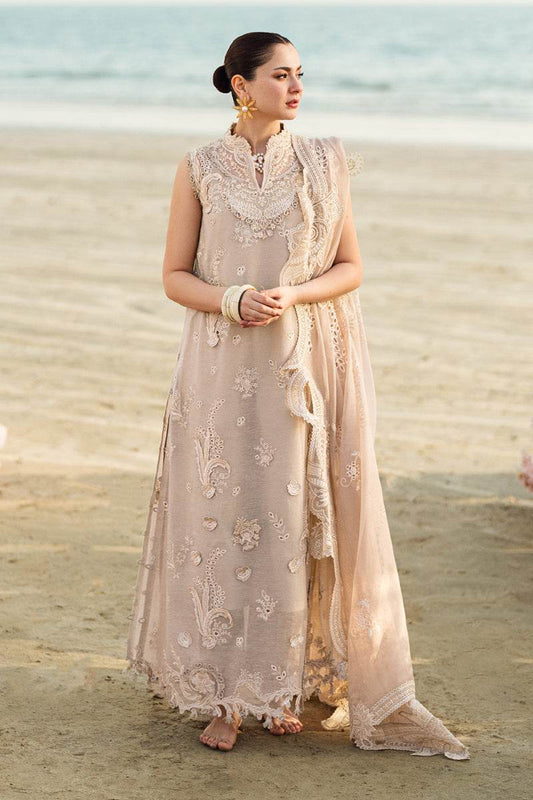 Qalamkar Sahil Embroidered Luxury Lawn 3pcs - Jotey