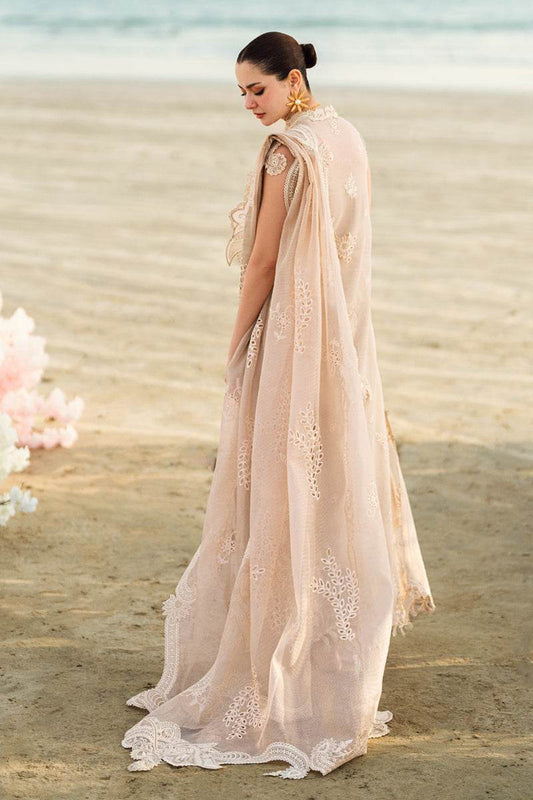 Qalamkar Sahil Embroidered Luxury Lawn 3pcs - Jotey