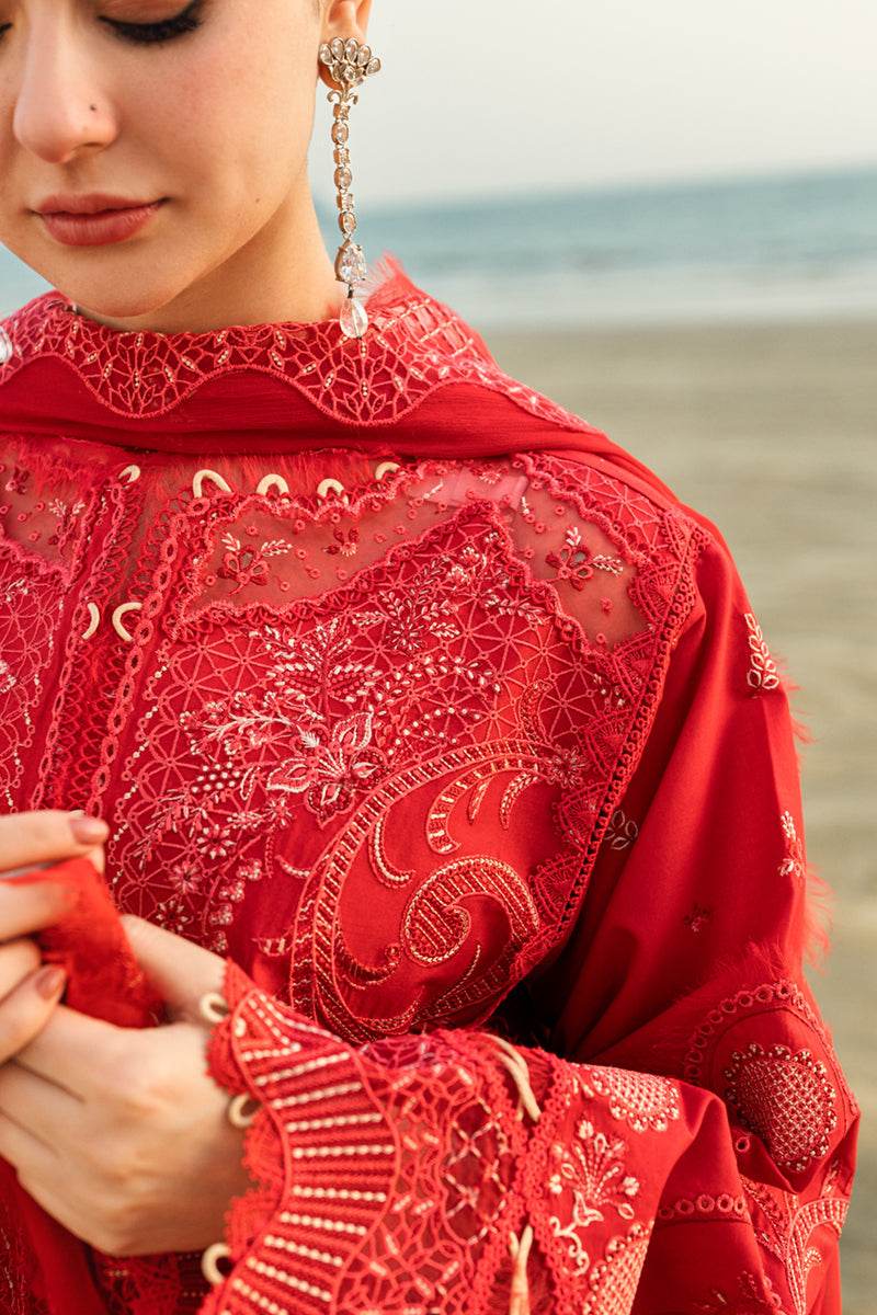 Qalamkar Sahil Embroidered Luxury Lawn 3pcs - Jotey