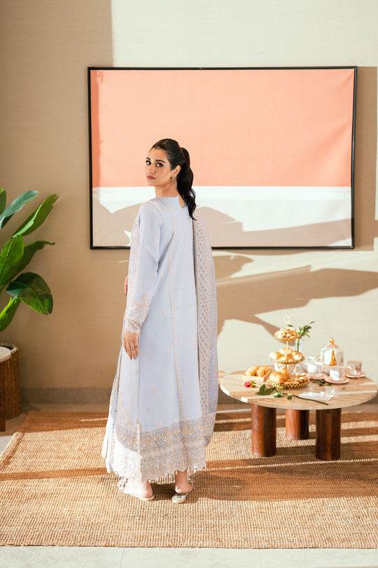 Florent Luxury Lawn Eid Edit's Embroidered Unstitched 3pcs - Jotey