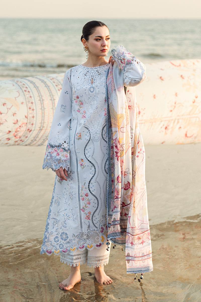 Qalamkar Sahil Embroidered Luxury Lawn 3pcs - Jotey