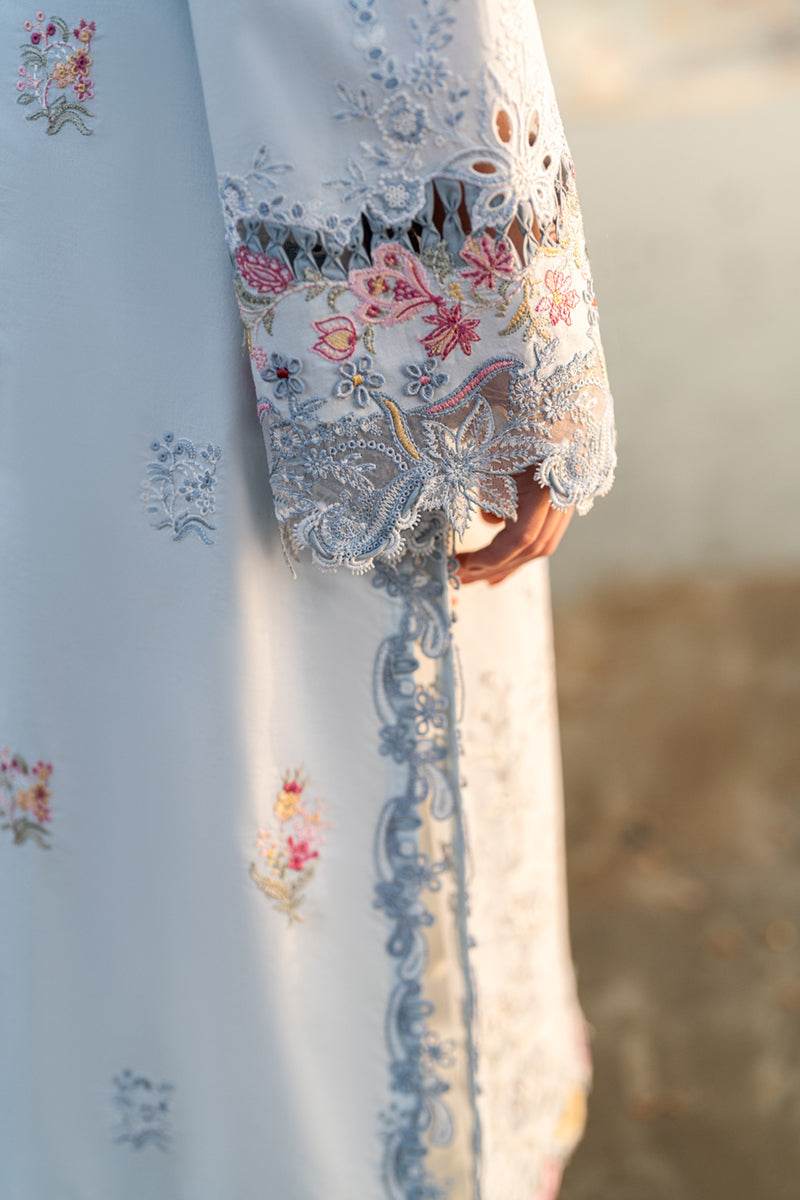 Qalamkar Sahil Embroidered Luxury Lawn 3pcs - Jotey