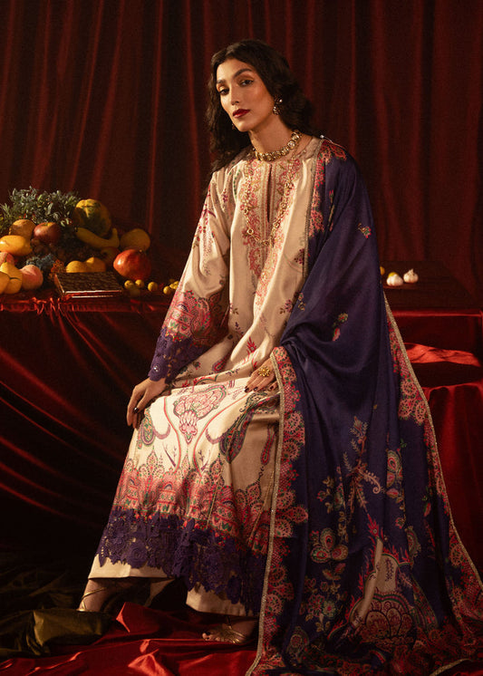 Roohi Silk Embroidered Unstitched 3pcs