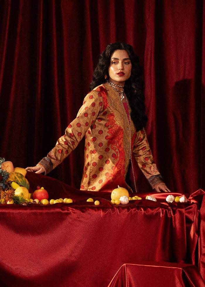 Roohi Silk Embroidered Unstitched 3pcs - Jotey