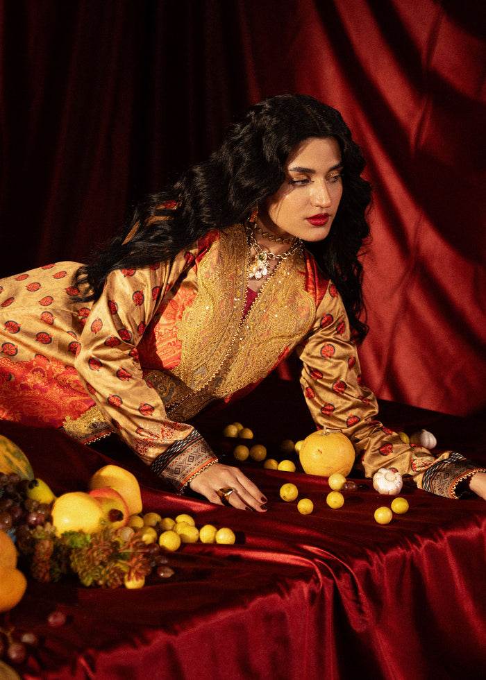Roohi Silk Embroidered Unstitched 3pcs - Jotey