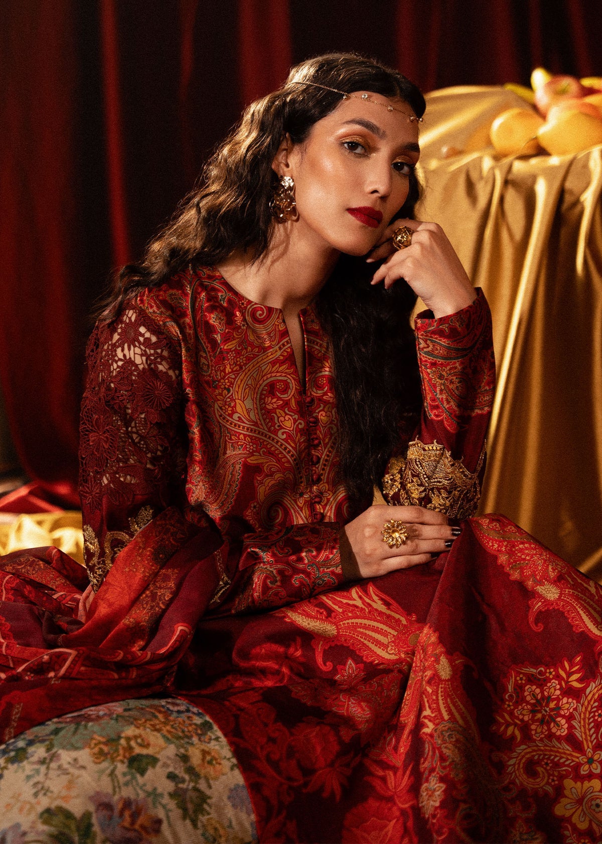 Roohi Silk Embroidered Unstitched 3pcs