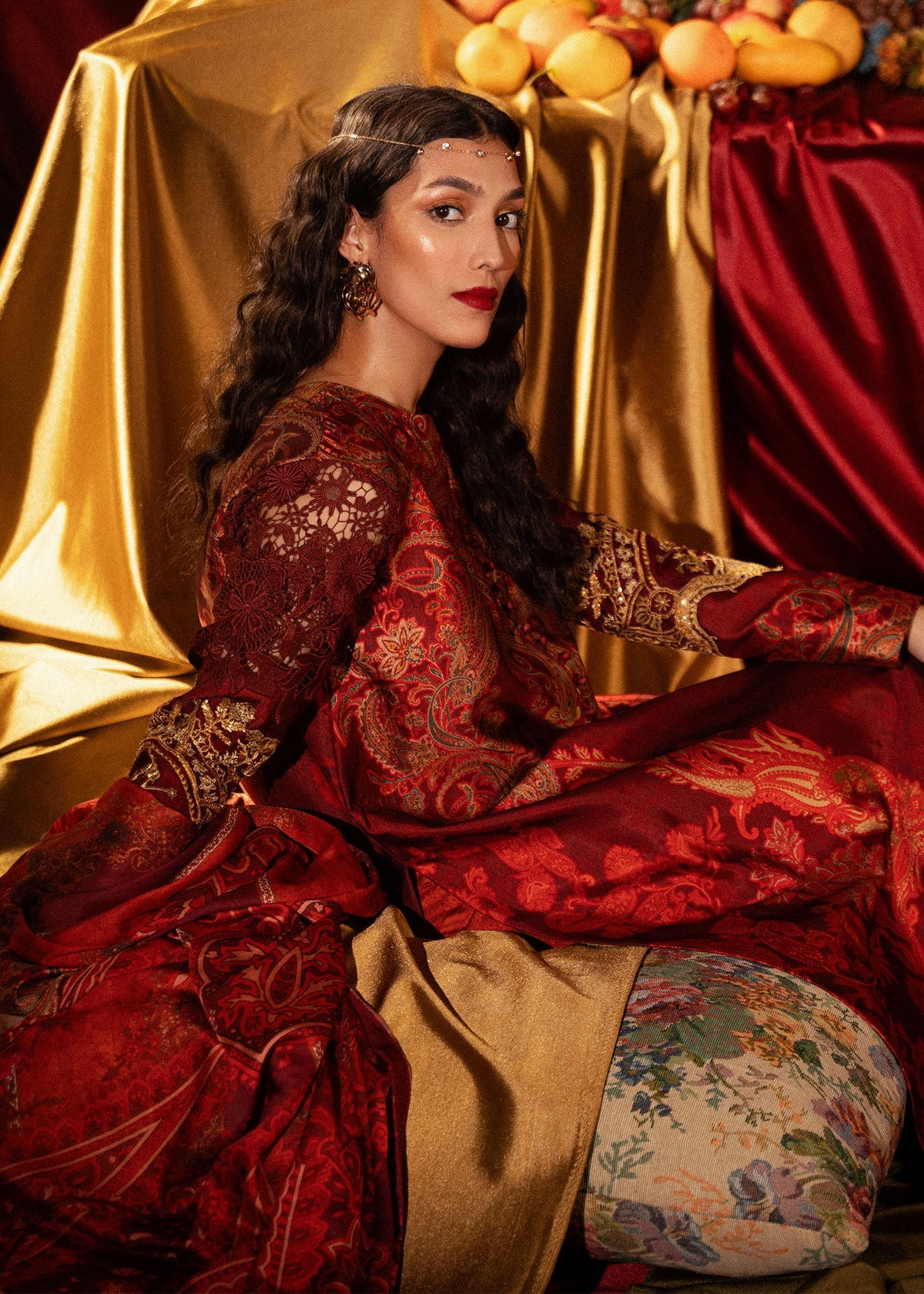 Roohi Silk Embroidered Unstitched 3pcs