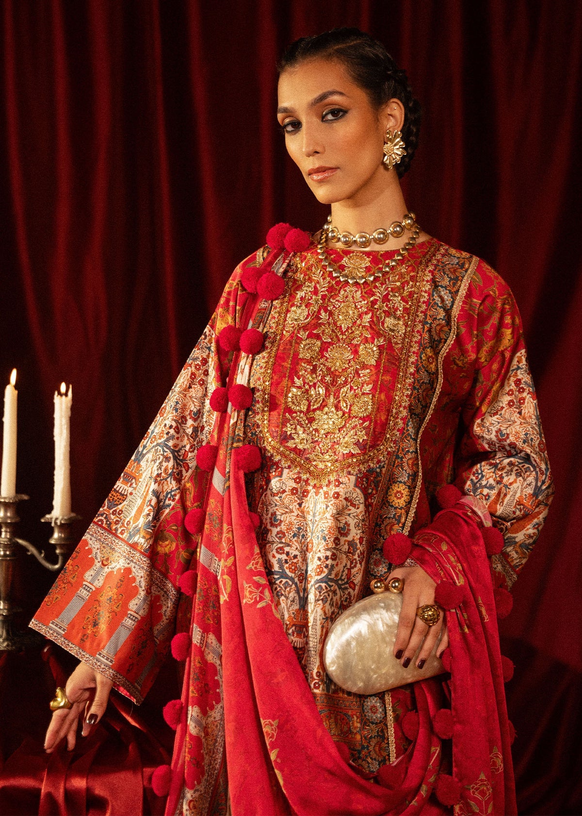 Roohi Silk Embroidered Unstitched 3pcs
