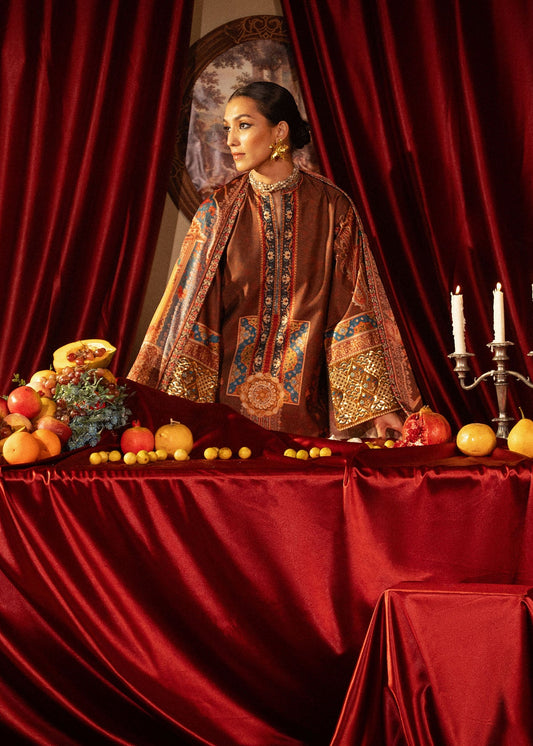 Roohi Silk Embroidered Unstitched 3pcs