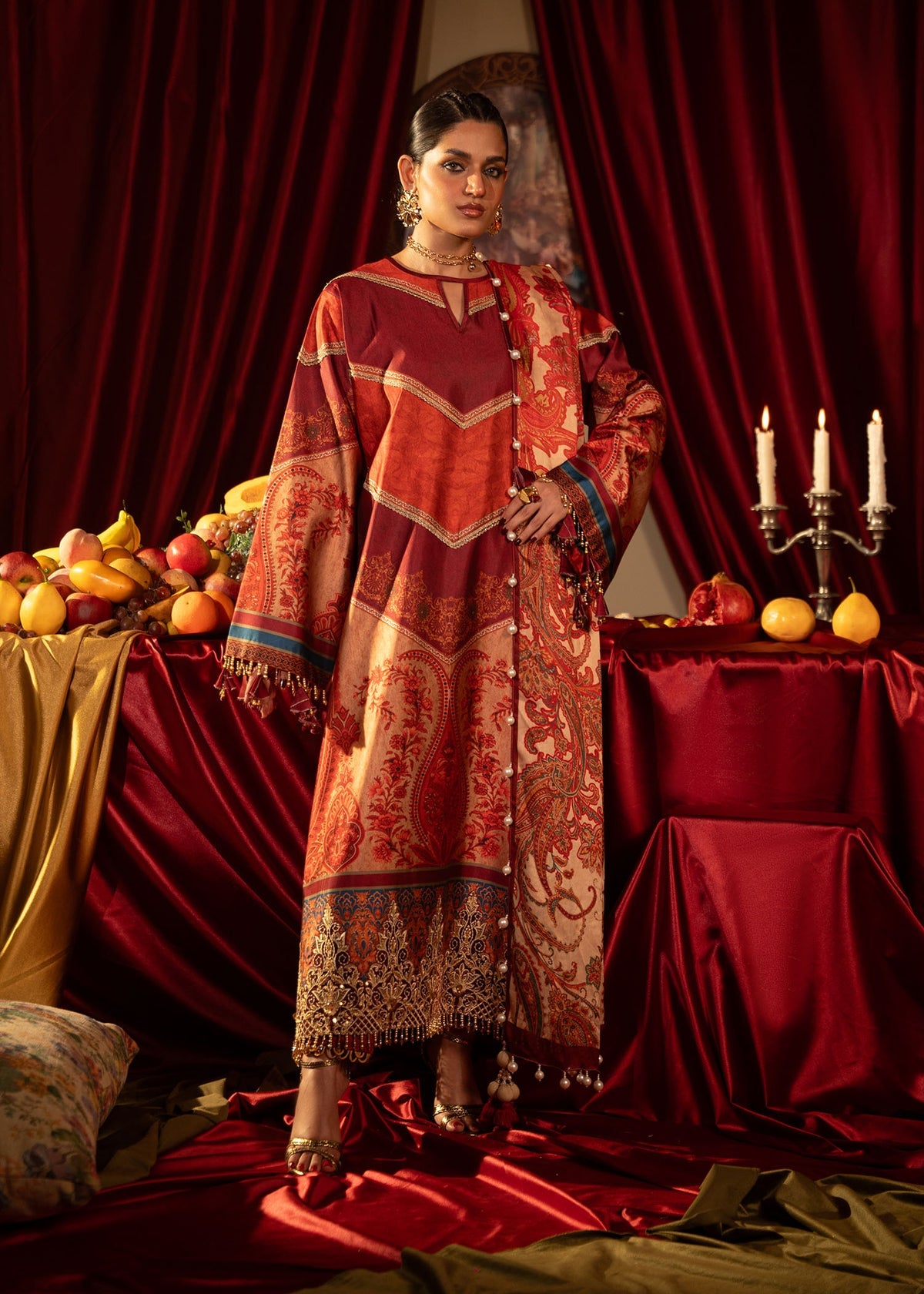 Roohi Silk Embroidered Unstitched 3pcs