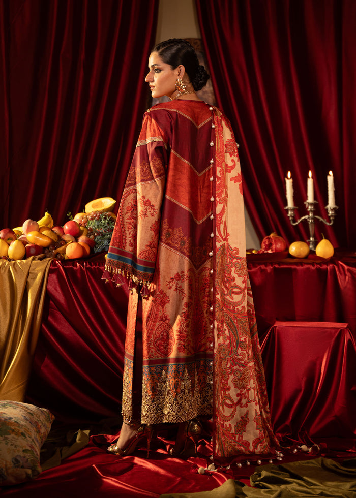Roohi Silk Embroidered Unstitched 3pcs