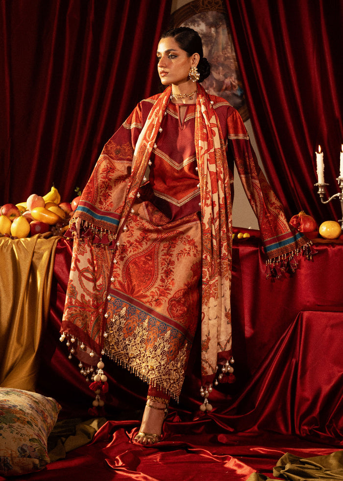 Roohi Silk Embroidered Unstitched 3pcs