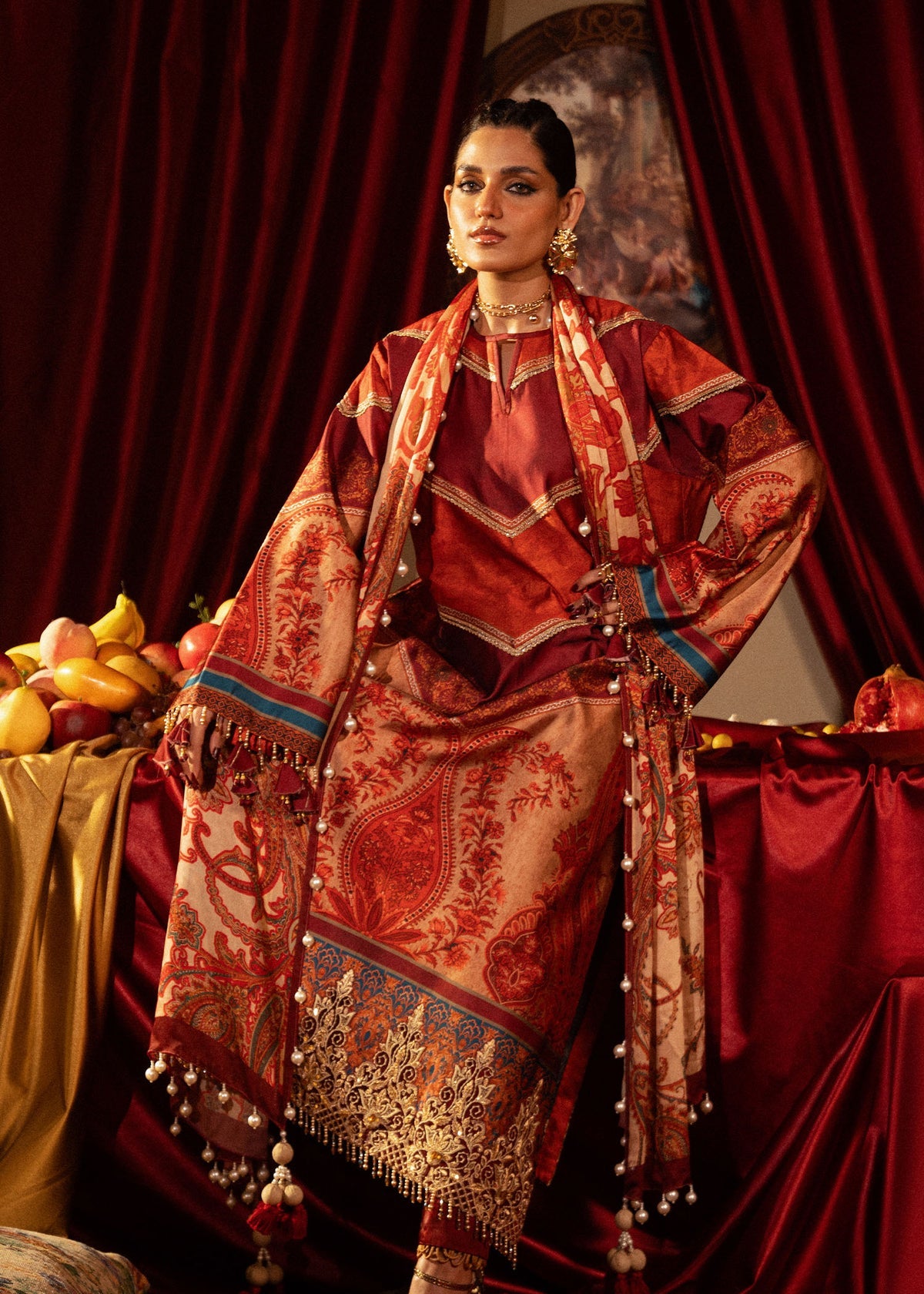 Roohi Silk Embroidered Unstitched 3pcs